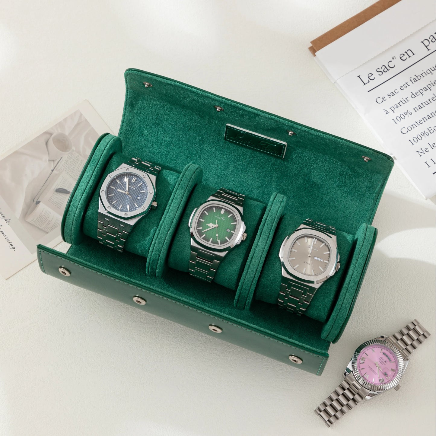 Premium Leather Watch Roll