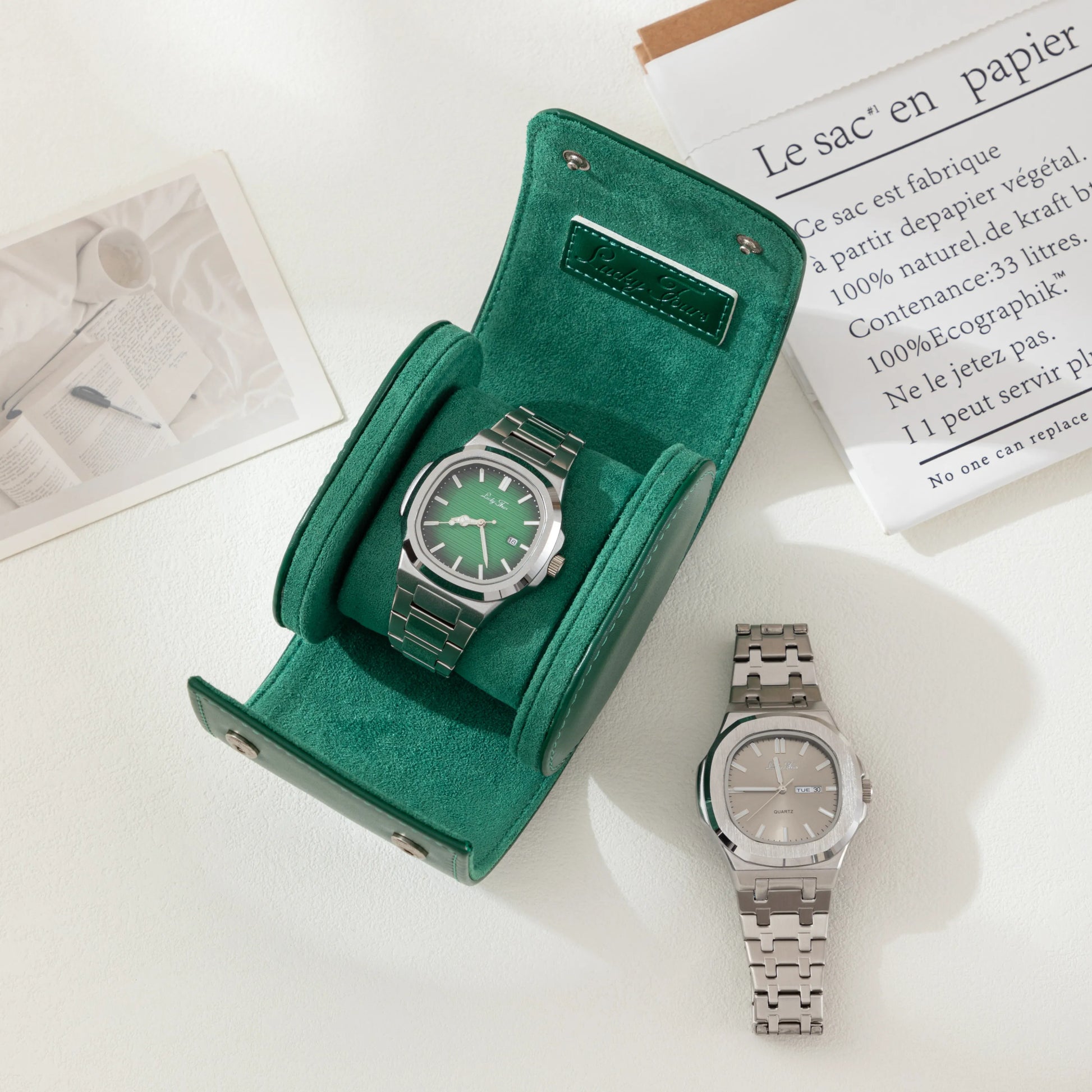 Premium Leather Watch Roll – Lucky Fours Premium Leather Watch Roll – Lucky Fours